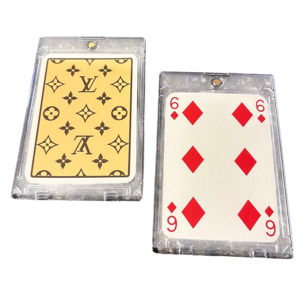 Louis Vuitton Monogram Playing Card 6 of Diamonds with Protective Display Case